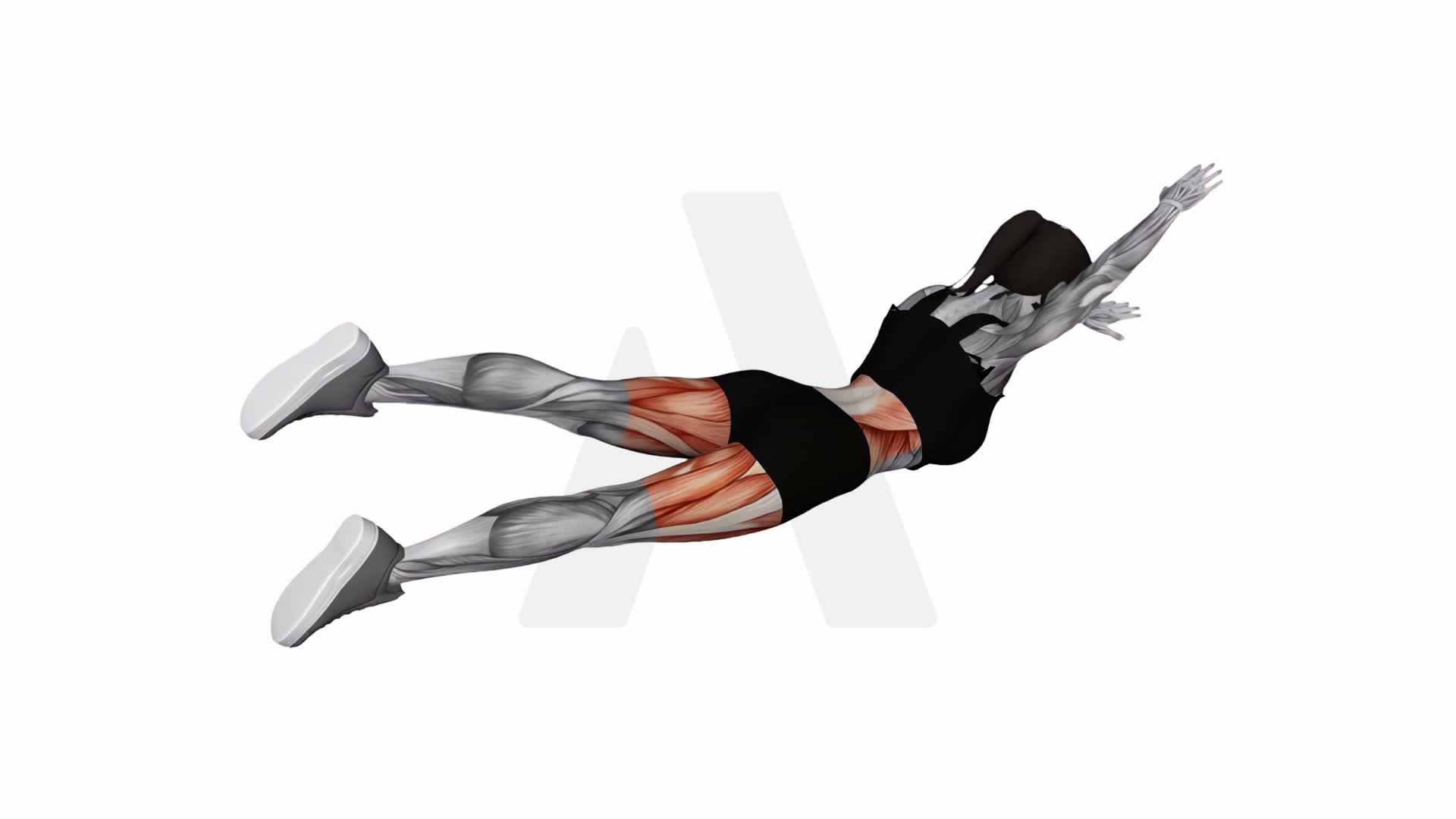 Alternating Superman exercise demonstration