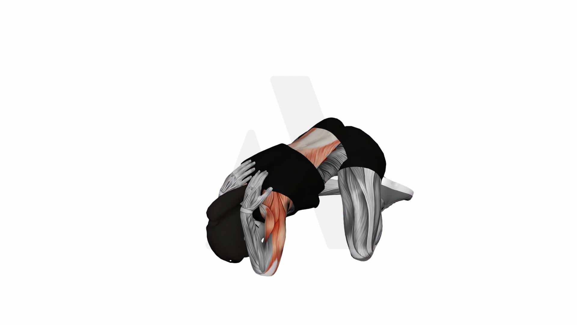 Armless Prayer Stretch exercise demonstration