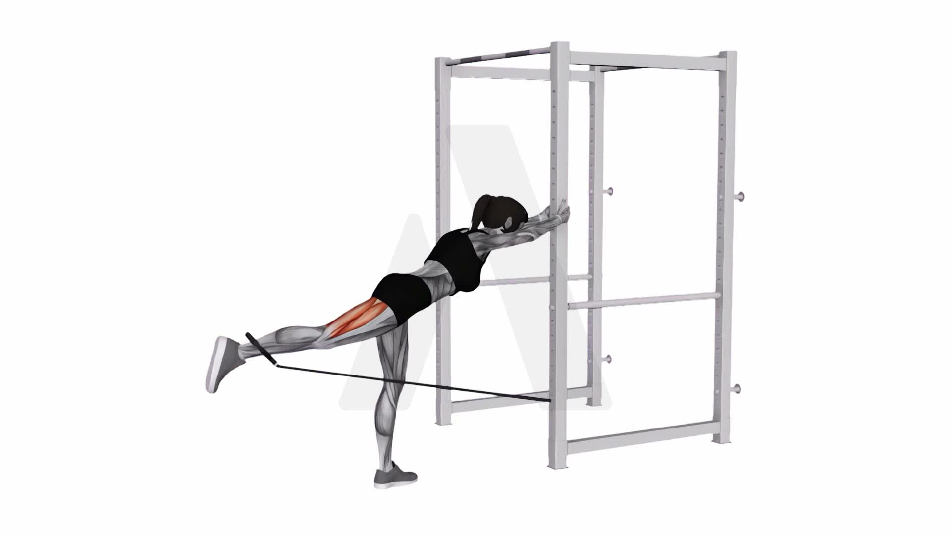 Band Bent Over Hip Extension exercise demonstration