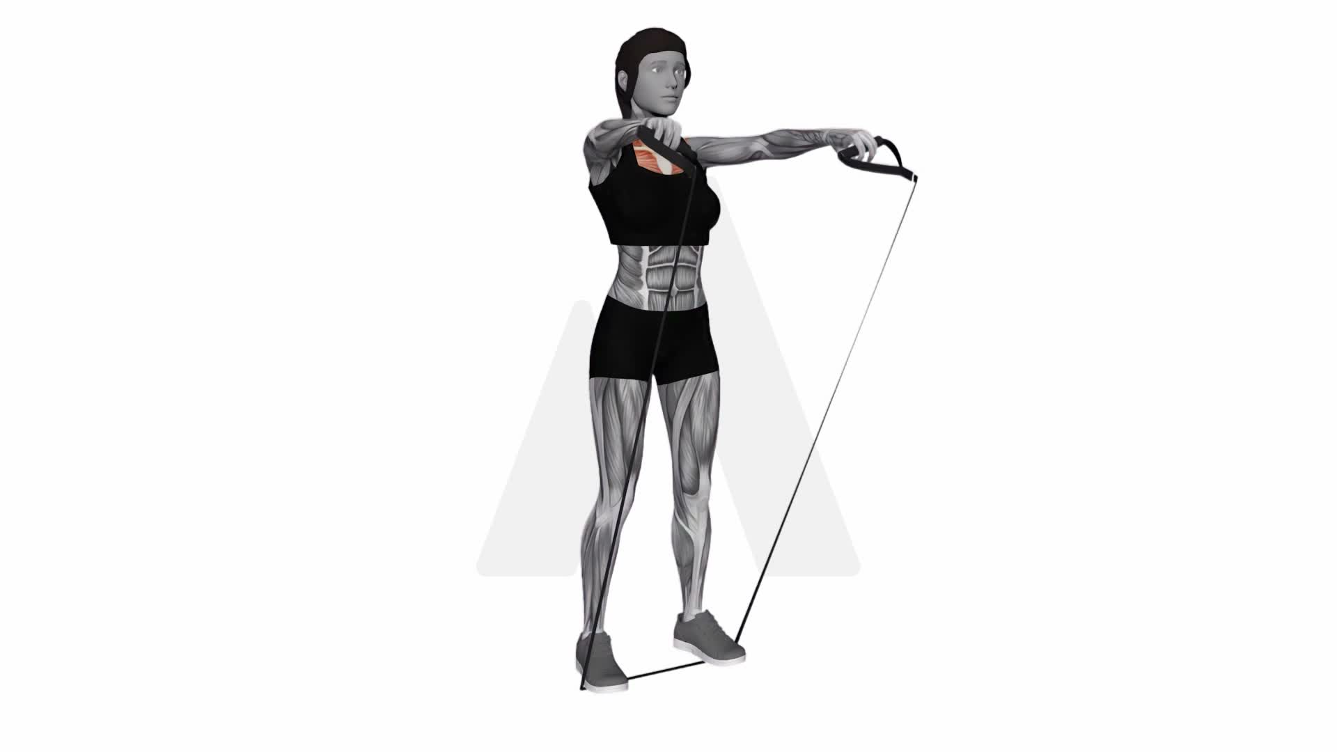 Band Front Raise exercise demonstration