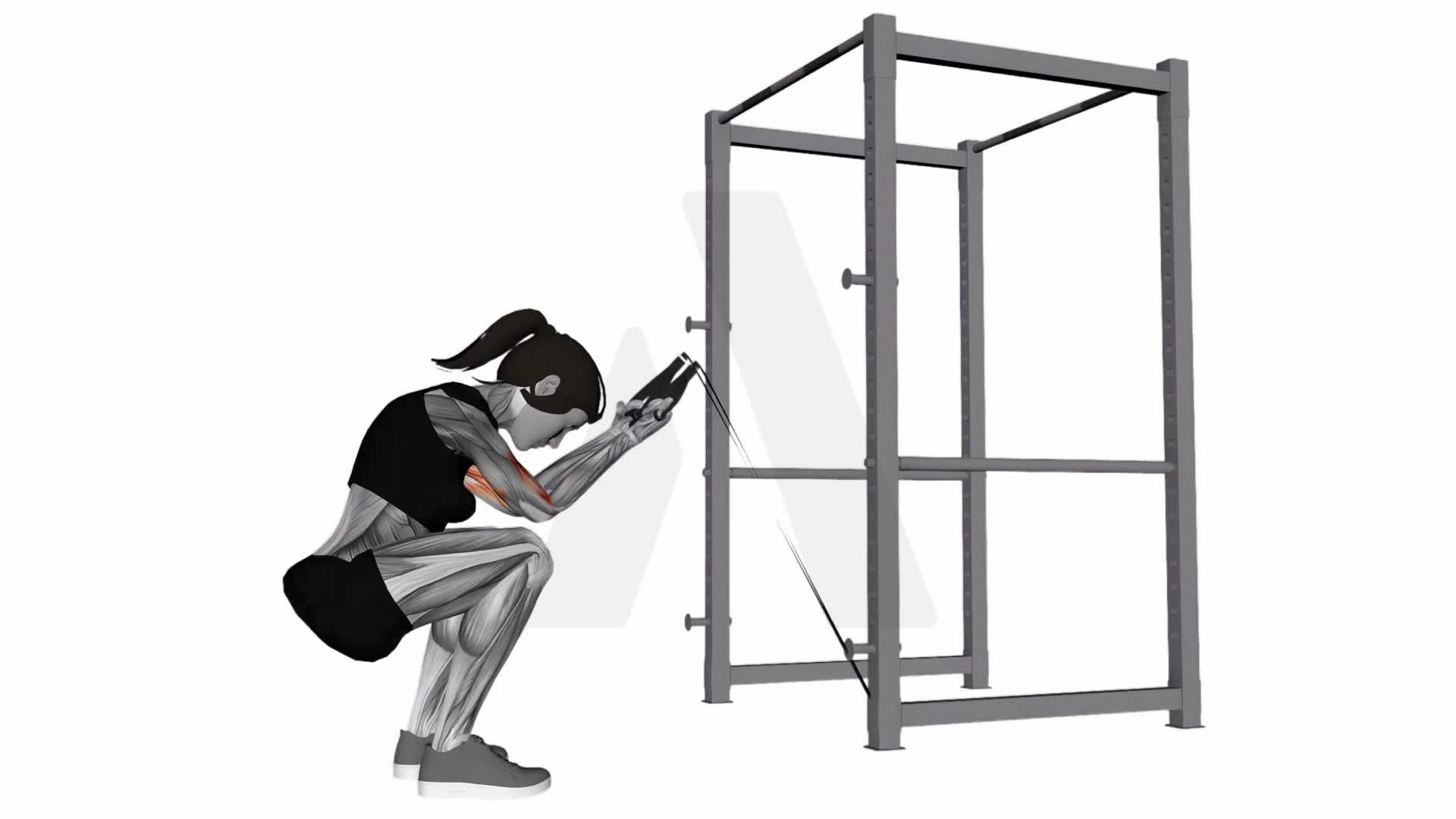 Band Kneeling Preacher Curl exercise demonstration