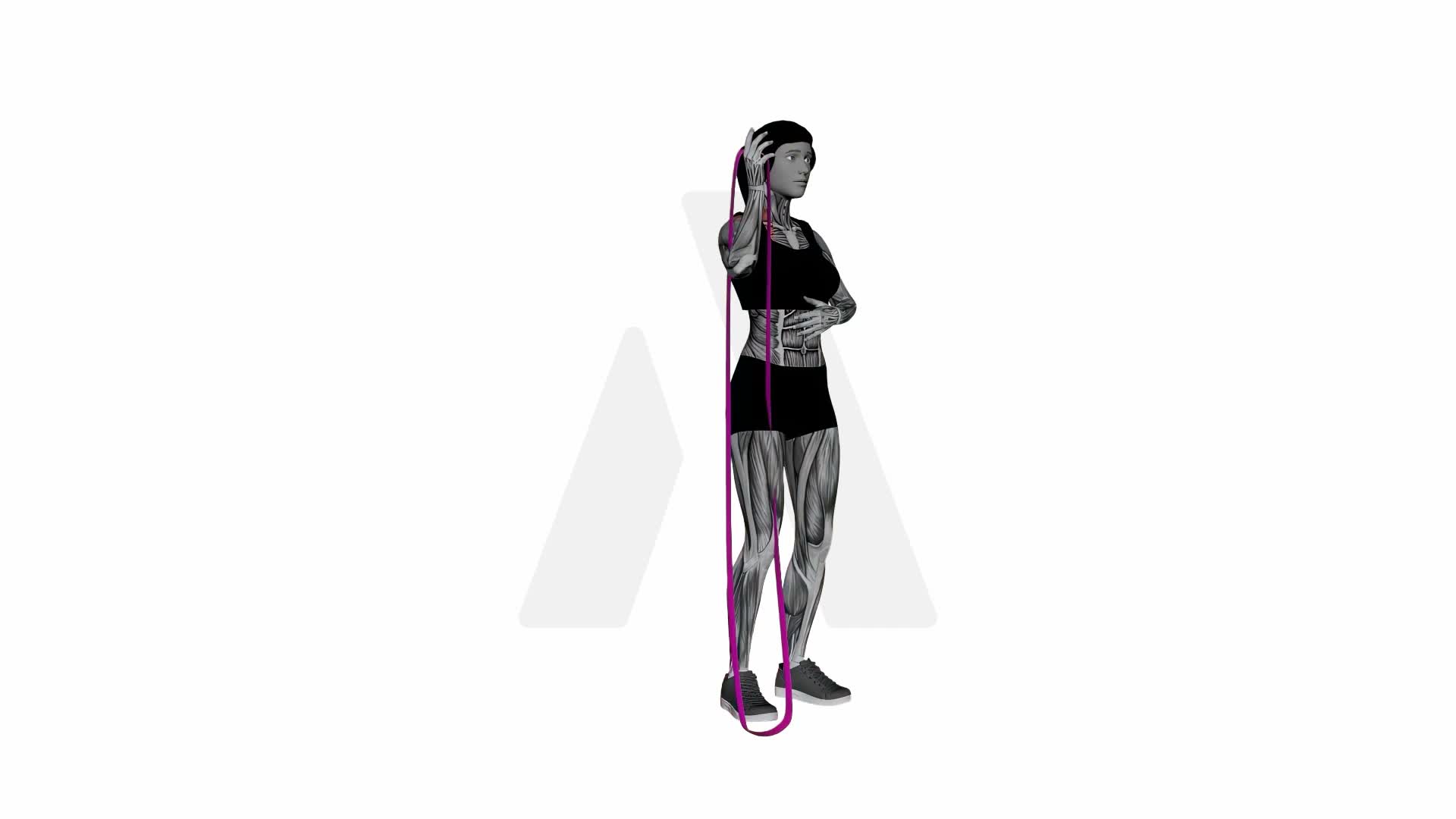 Band Single Arm Overhead Press exercise demonstration