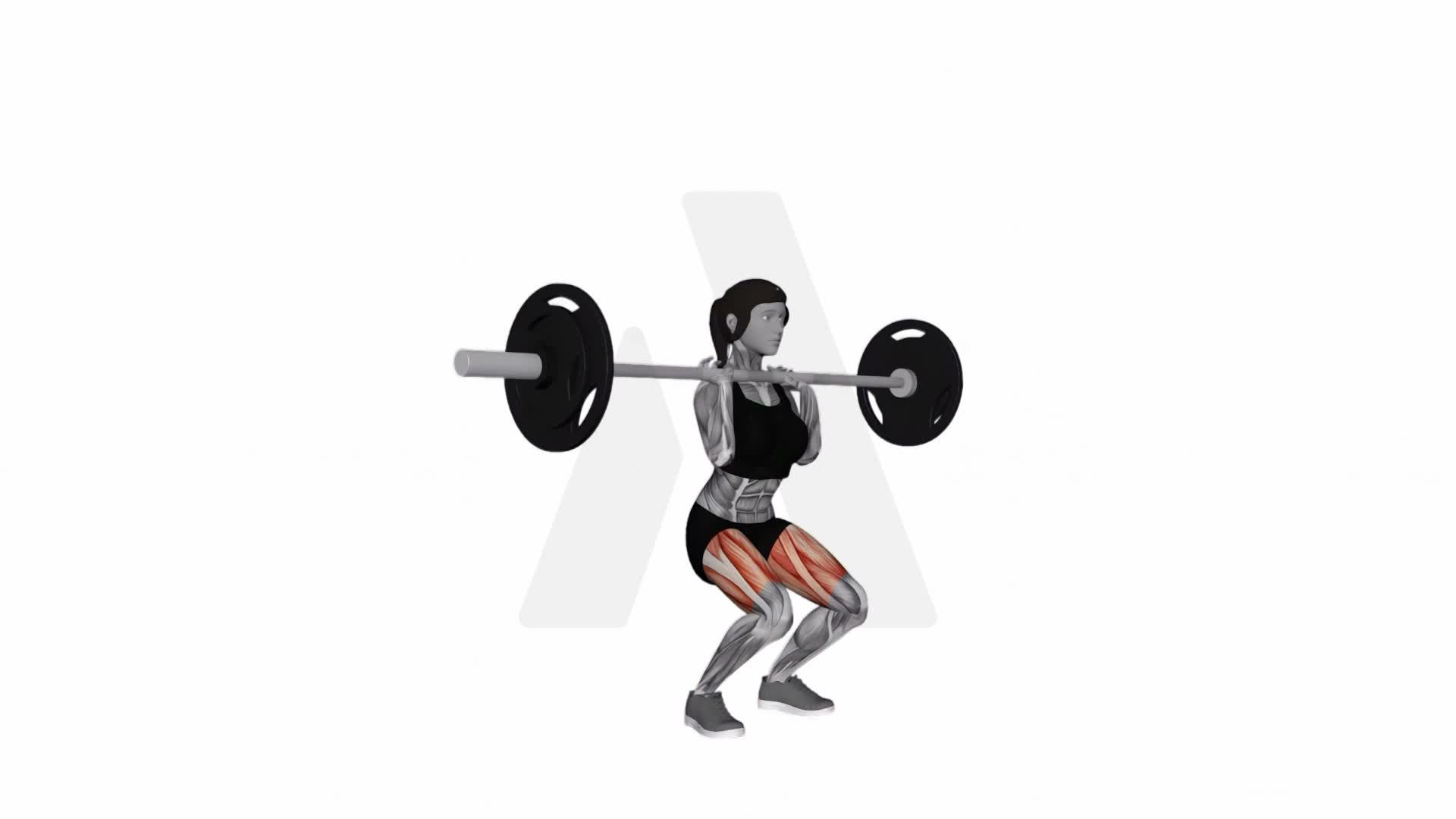 Barbell Clean Grip Front Squat exercise demonstration
