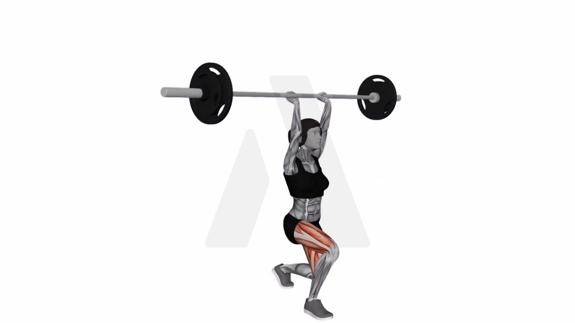 Barbell Overhead Lunge exercise demonstration