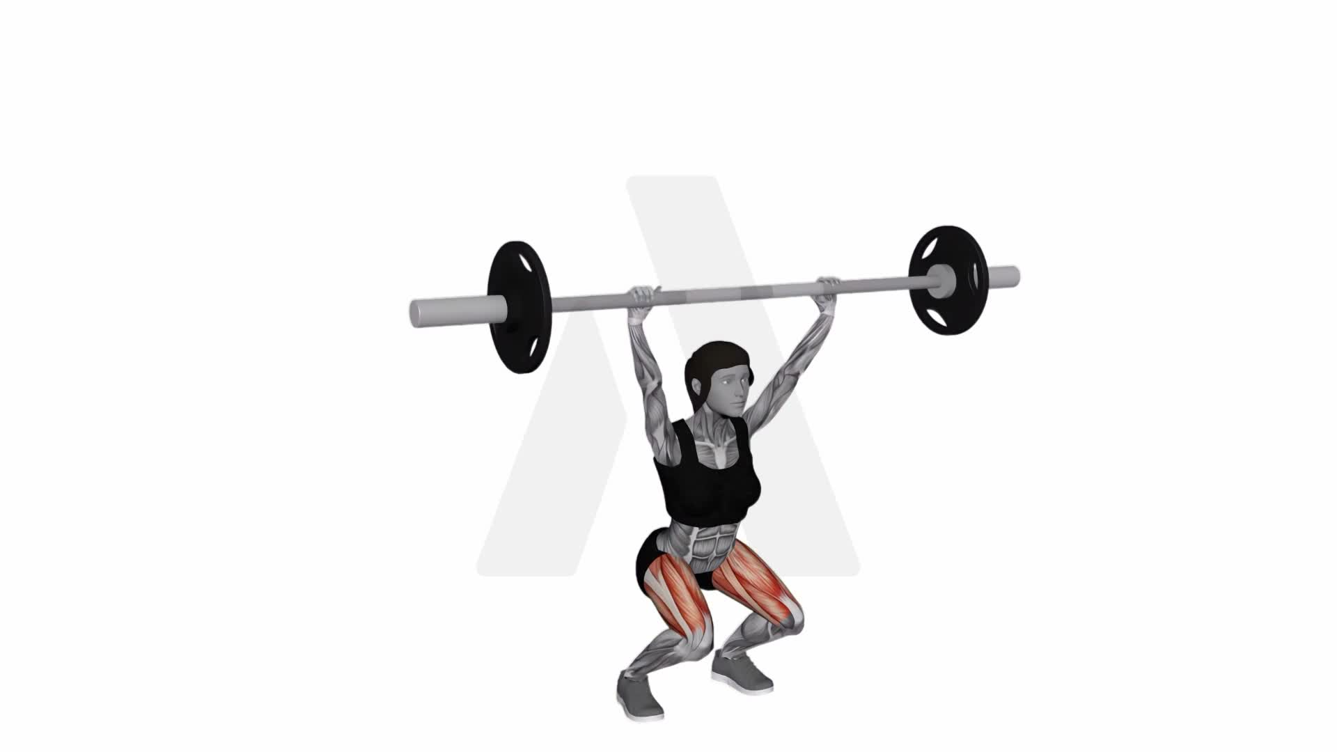 Barbell Overhead Squat exercise demonstration