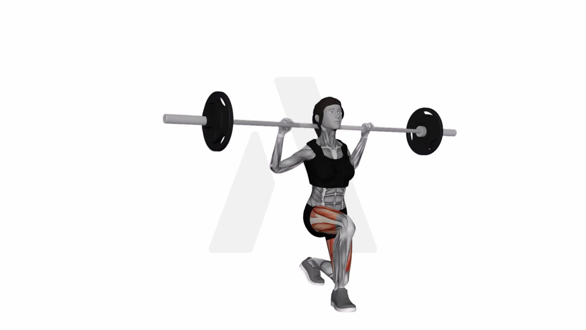 Barbell Pause Lunge exercise demonstration