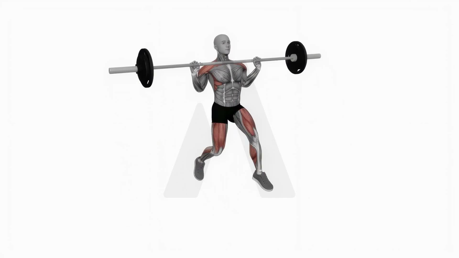 Barbell Split Clean exercise demonstration