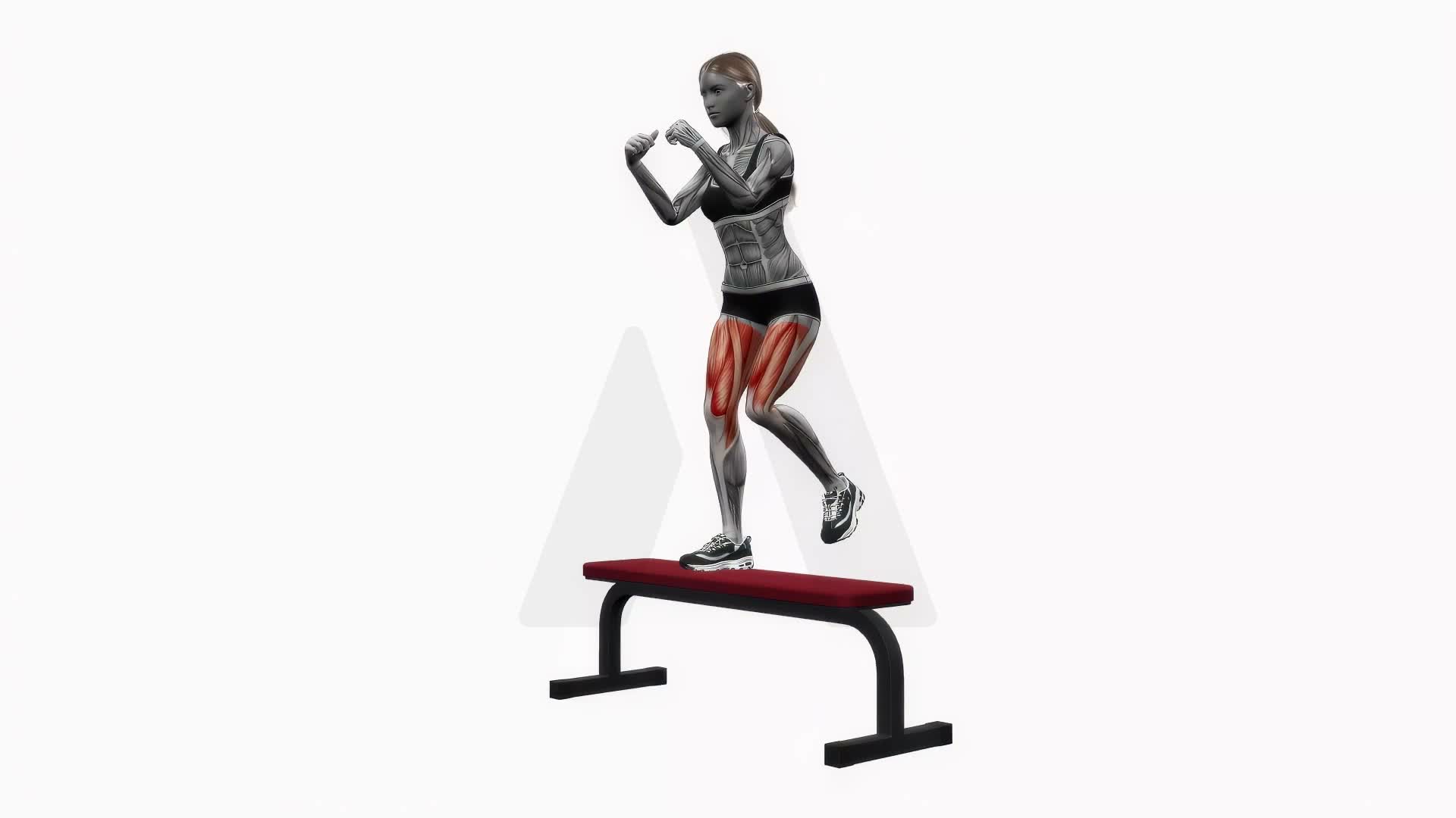 Bench Alternating Step Ups exercise demonstration
