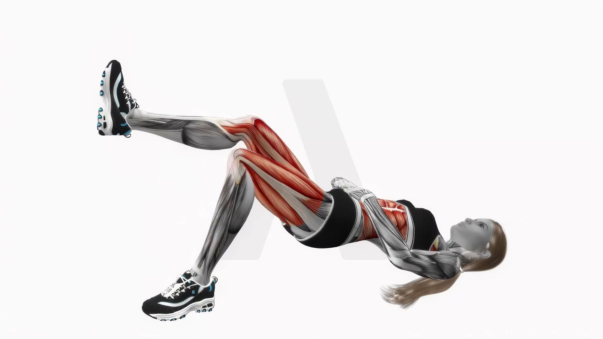 Bridge With Alternating Leg Raise exercise demonstration