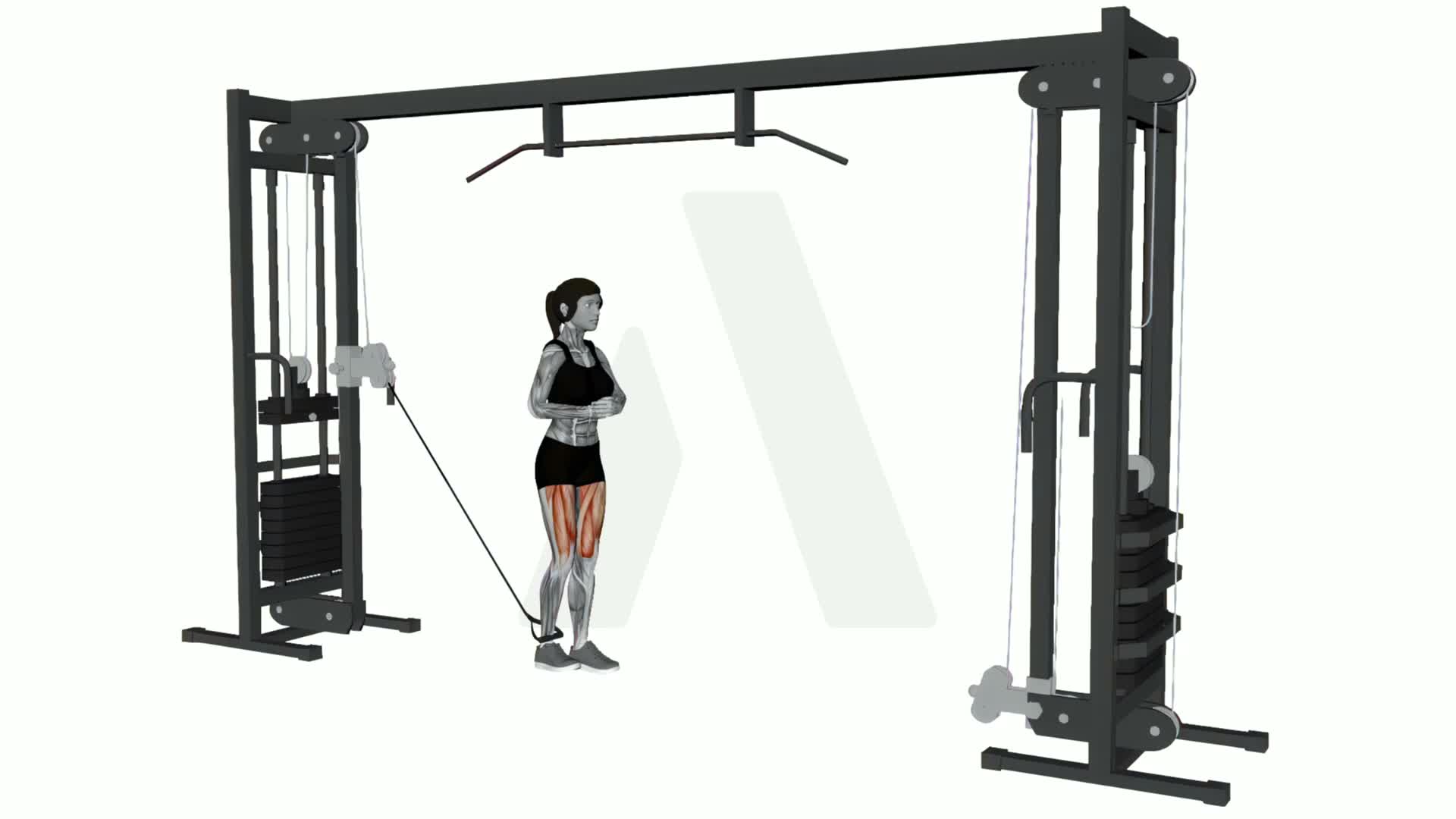 Cable Standing Leg Extension exercise demonstration