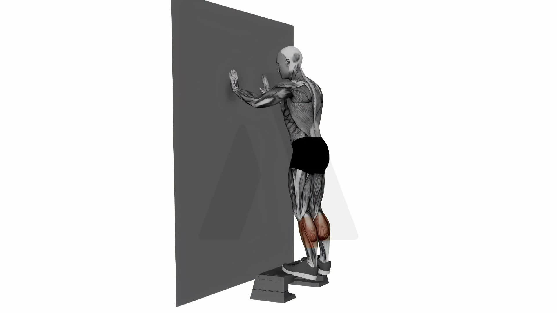 Calves Stretch On Step exercise demonstration