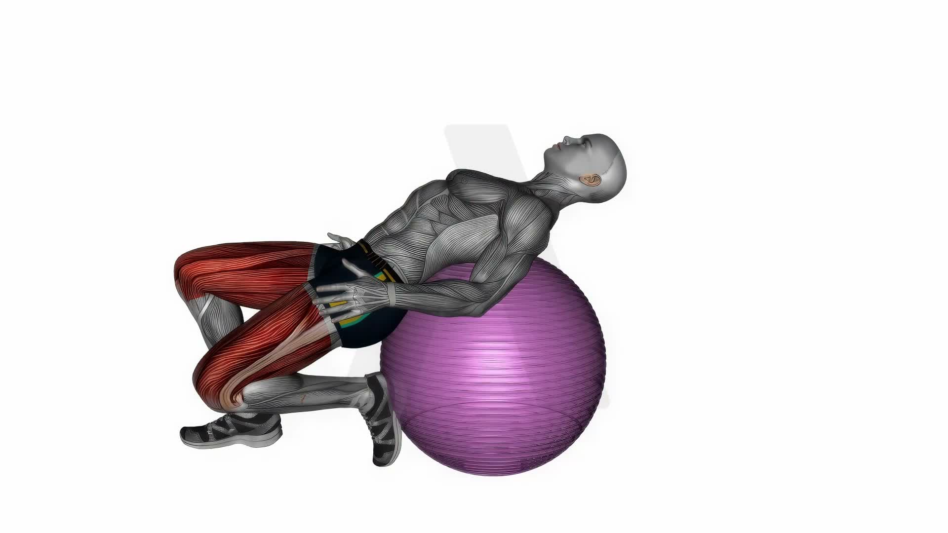 Exercise Ball Seated Quad Stretch exercise demonstration