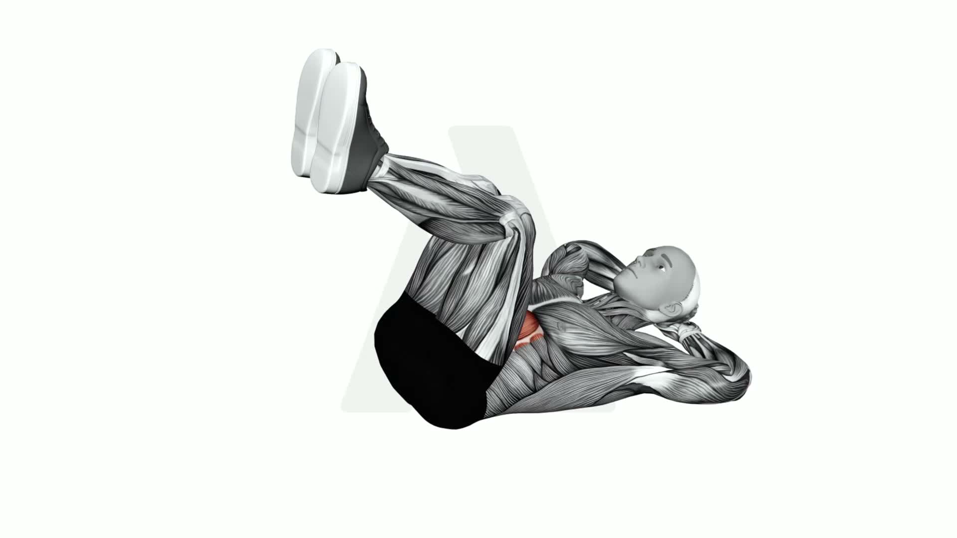 Flat Knee Raise exercise demonstration