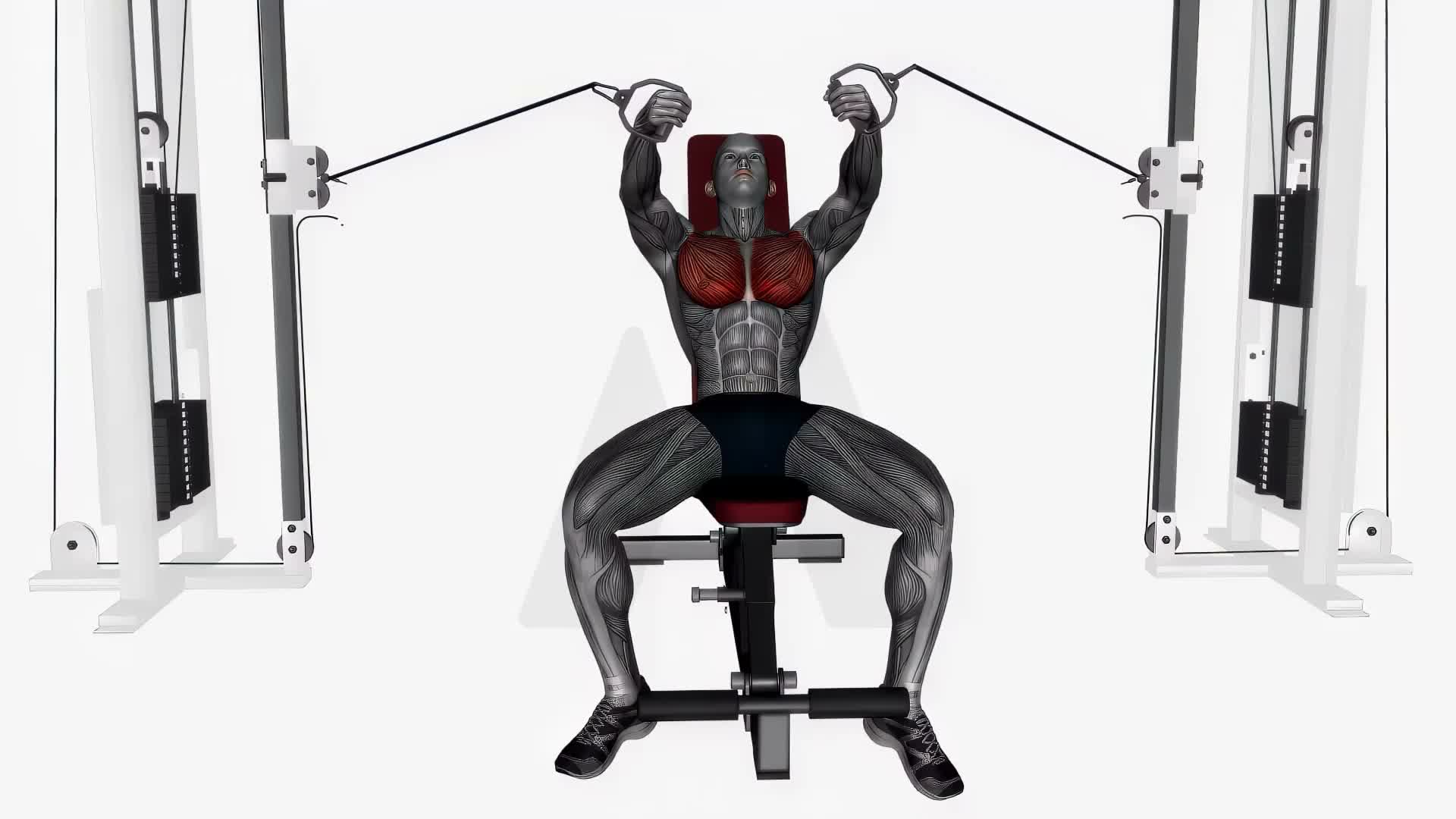 Incline Bench Cable Fly exercise demonstration