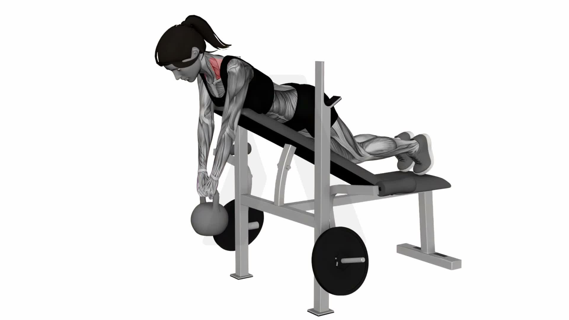 Kettlebell Incline Shrug exercise demonstration