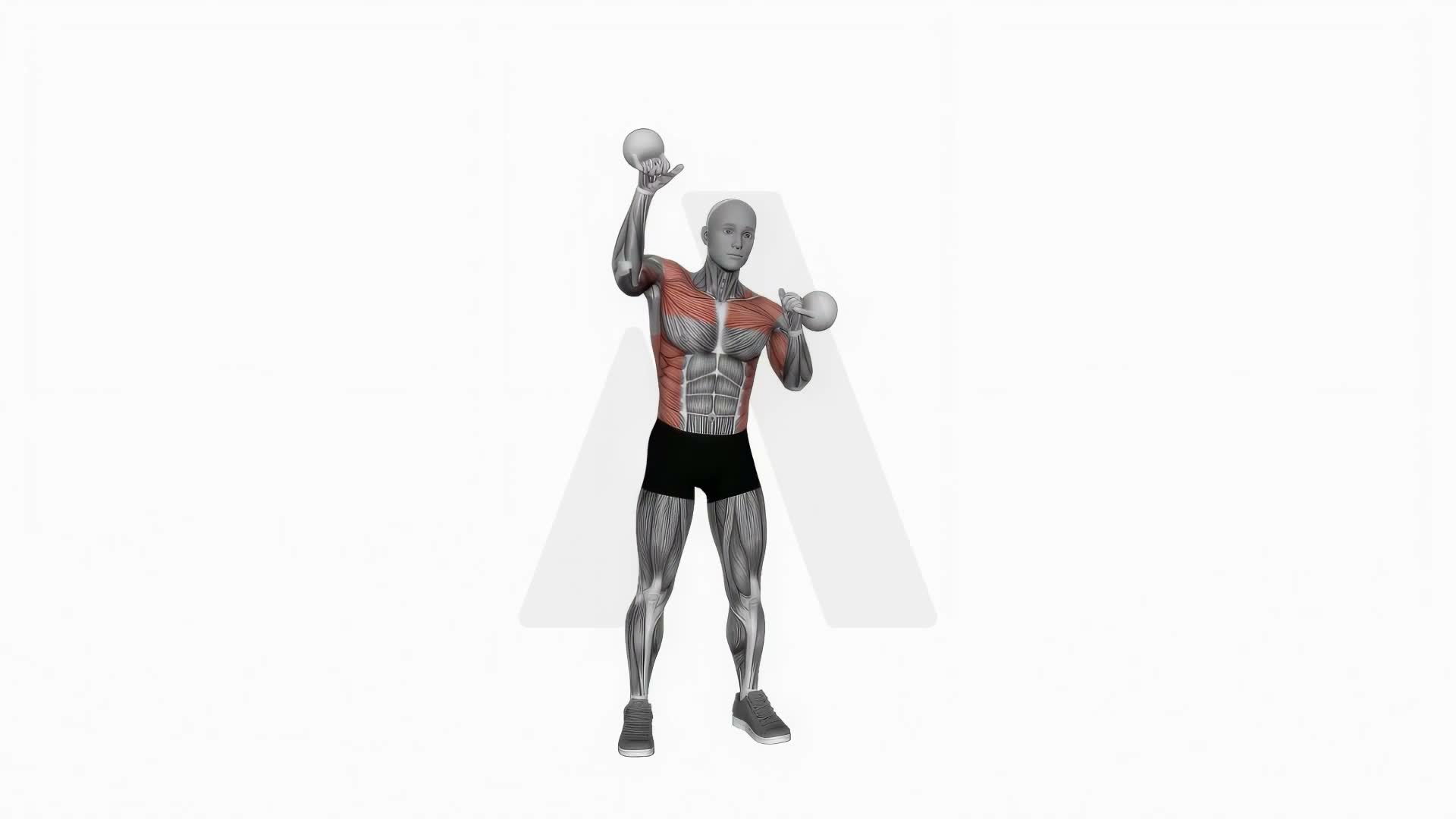 Kettlebell Seesaw Press exercise demonstration