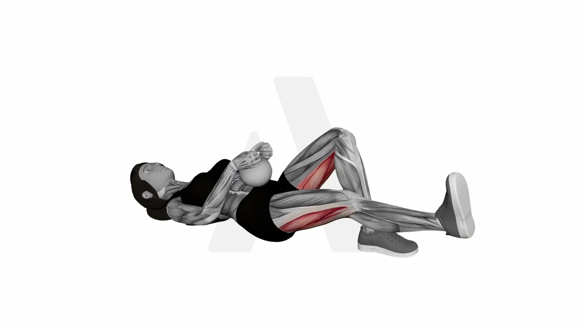 Kettlebell Single Leg Glute Bridge exercise demonstration