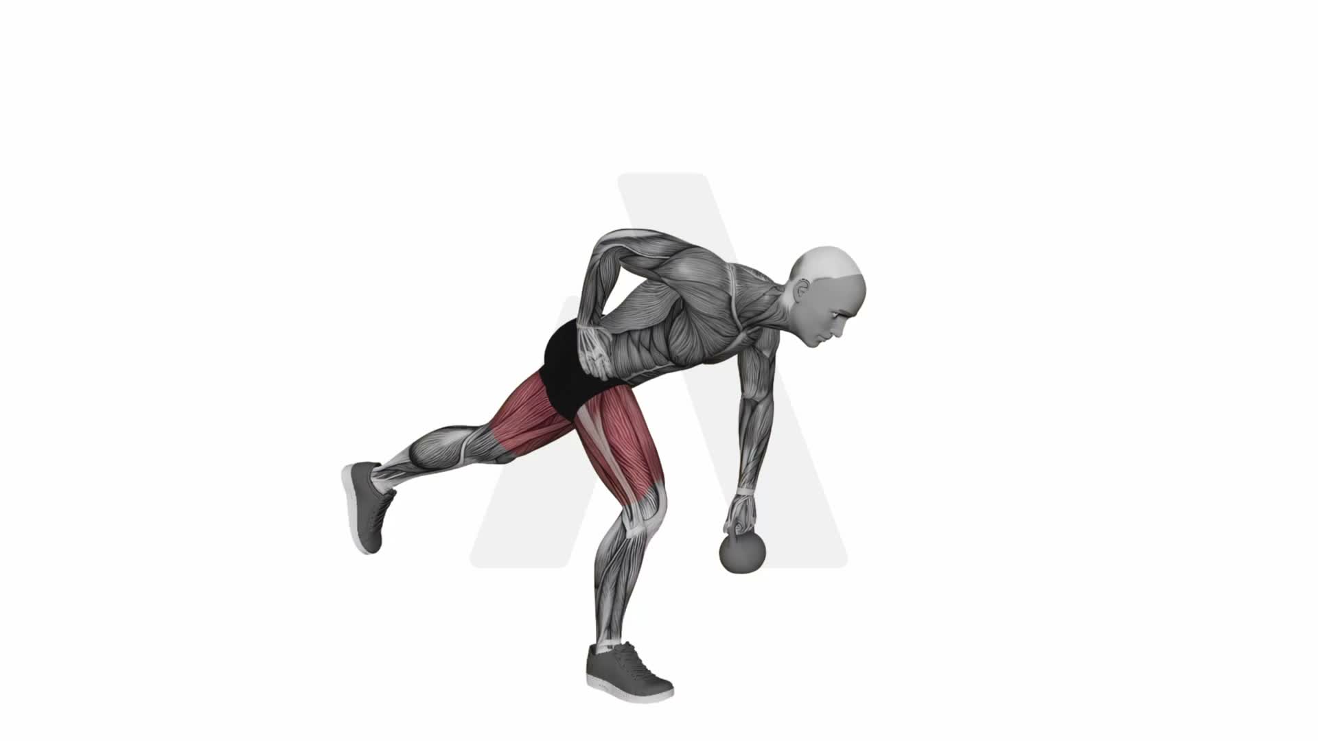 Kettlebell Single Leg Romanian Deadlifts exercise demonstration