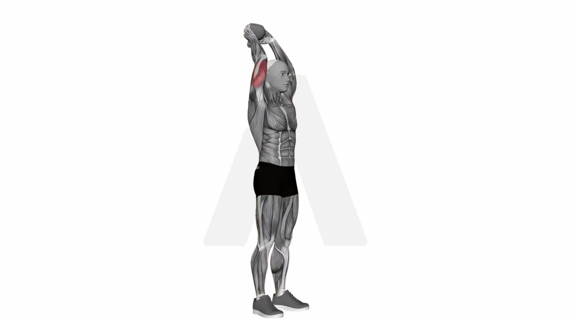 Kettlebell Standing Tricep Extension exercise demonstration