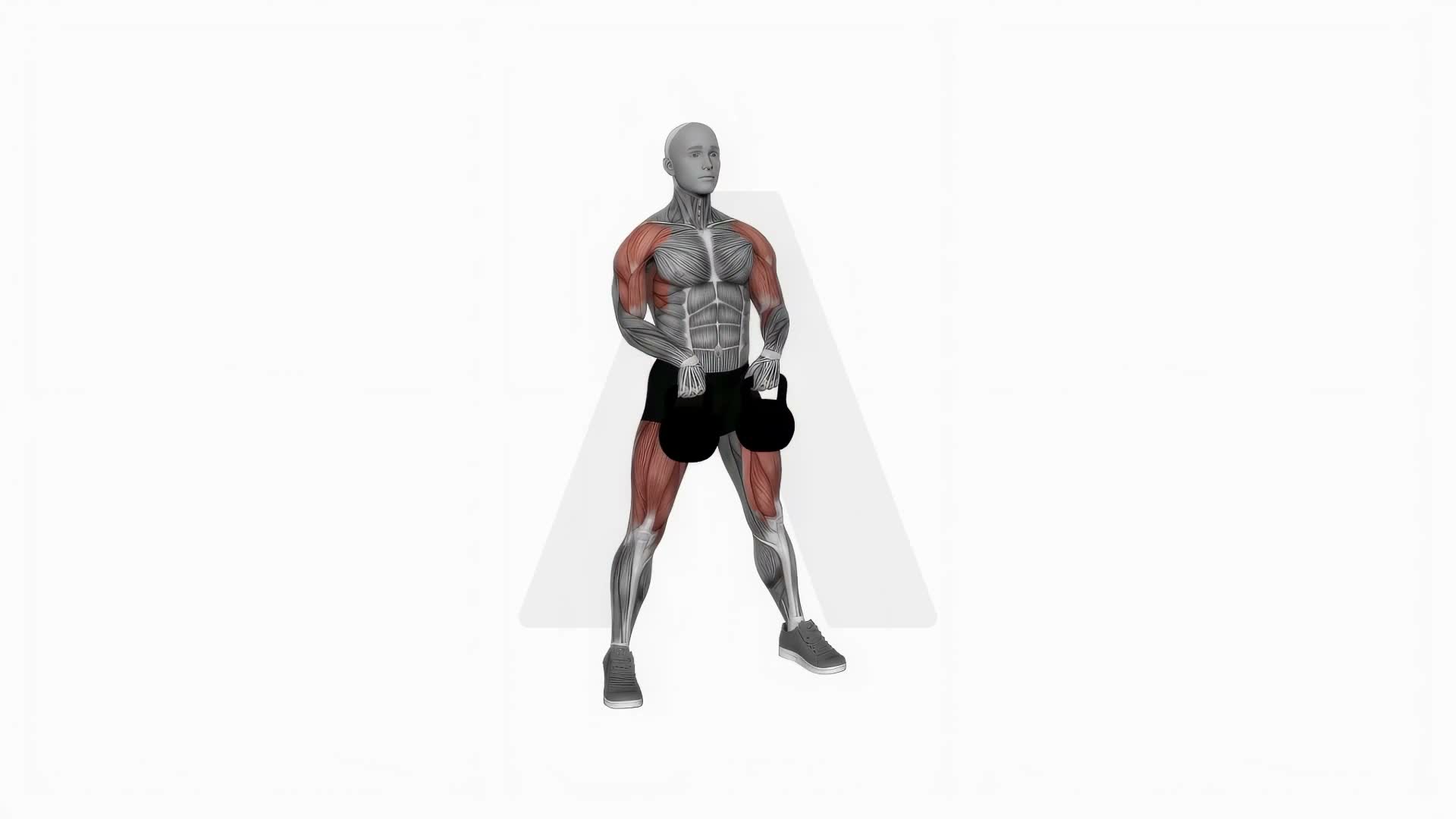 Kettlebells Sumo Deadlift With High Pull exercise demonstration