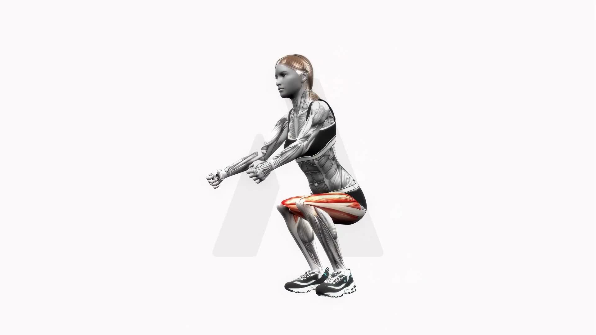Kneeling Squat Jumps Bodyweight exercise demonstration