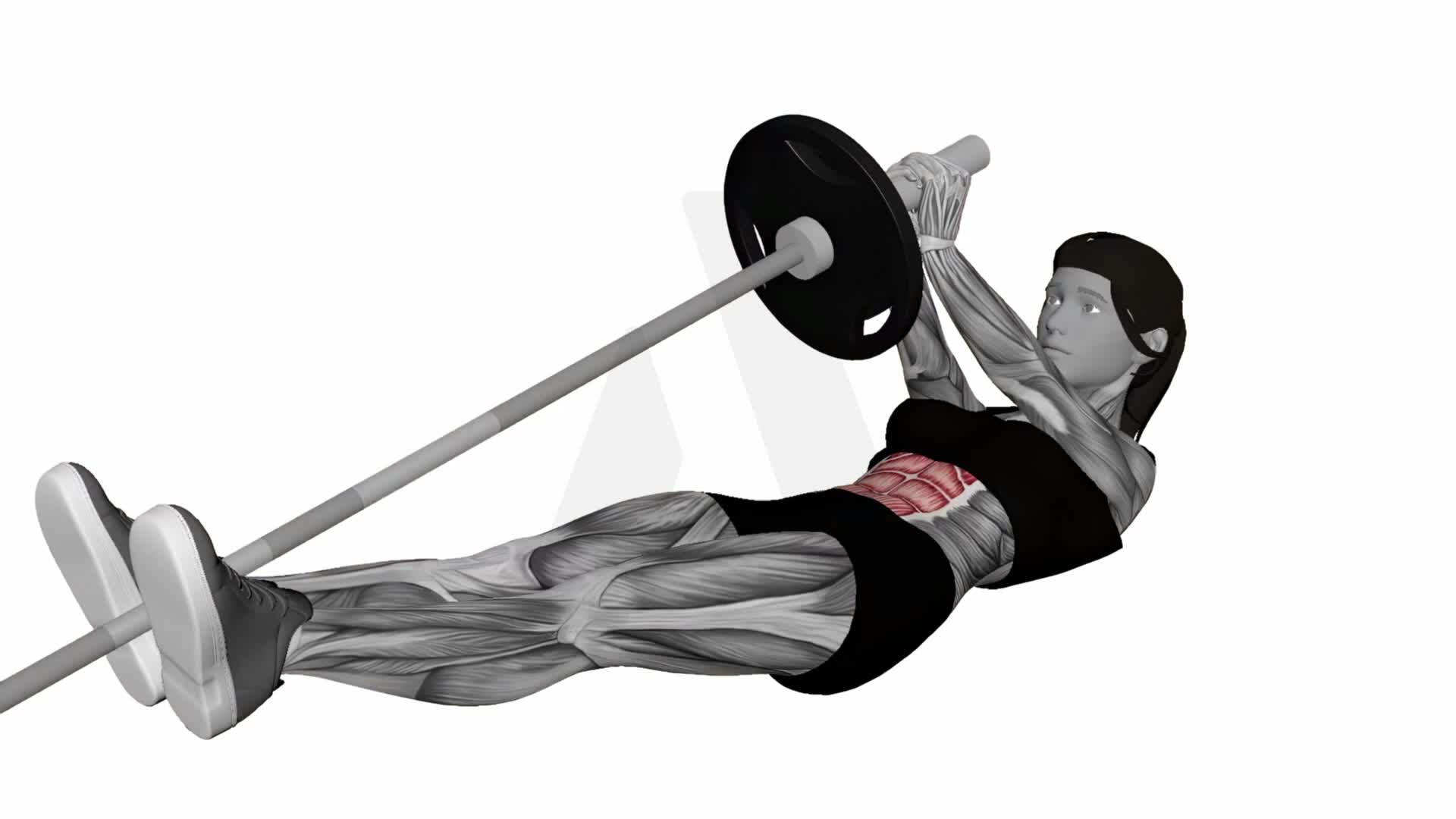 Landmine Hollow Hold exercise demonstration