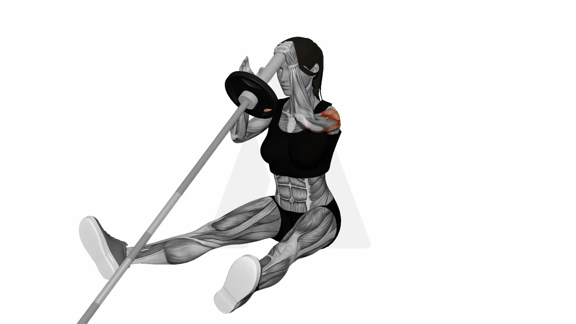 Landmine Seated Alternating Overhead Press exercise demonstration