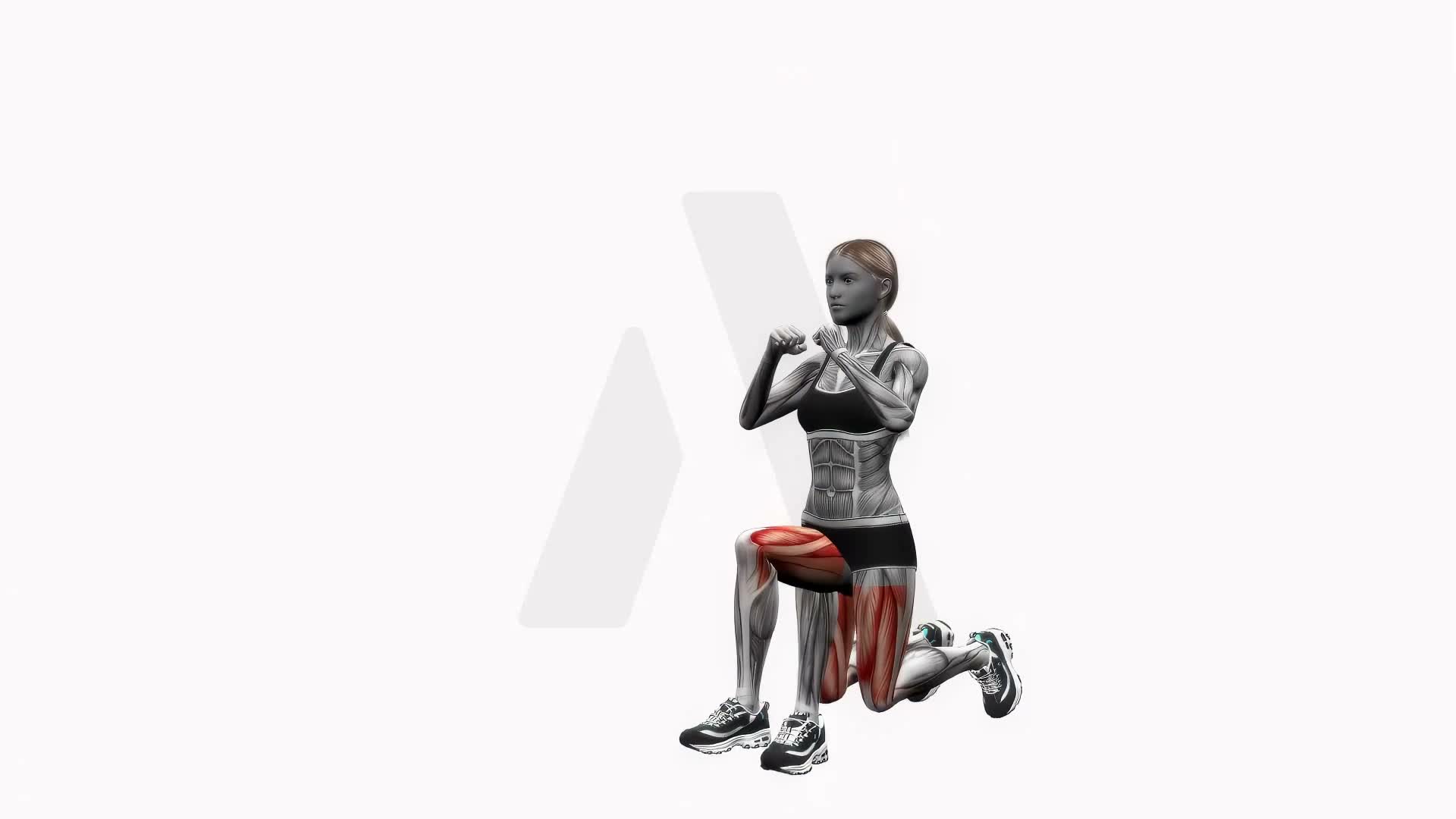 Lunge To Knee Drive Left Bodyweight exercise demonstration