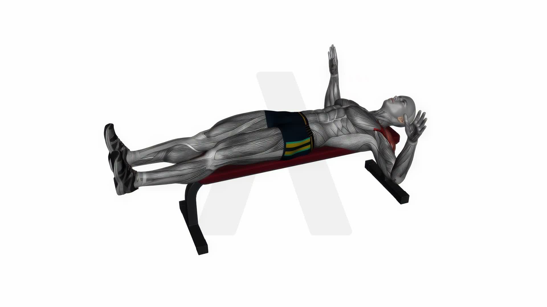 Lying Bench External Shoulder Rotation exercise demonstration