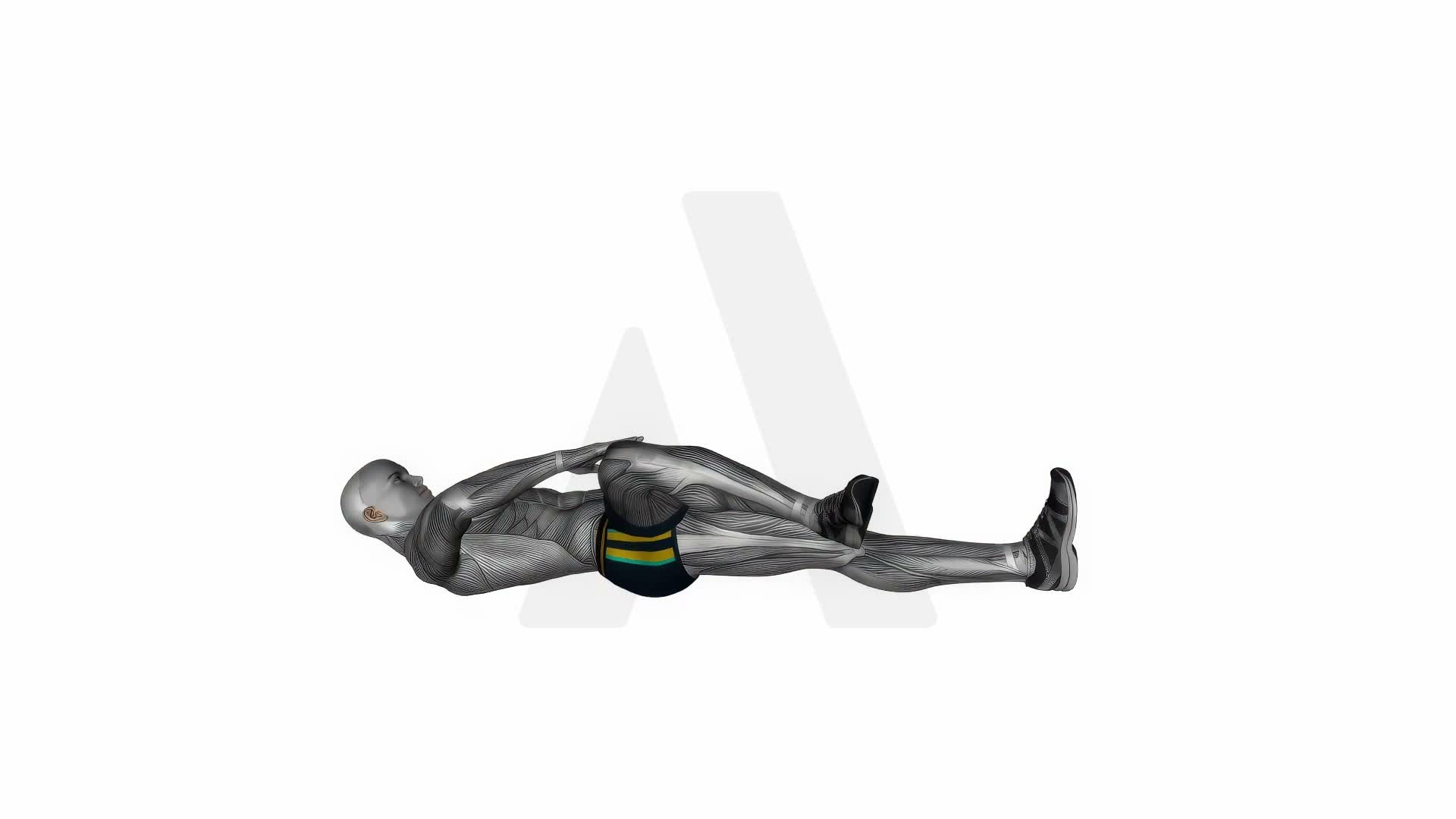 Lying Crossover Stretch exercise demonstration
