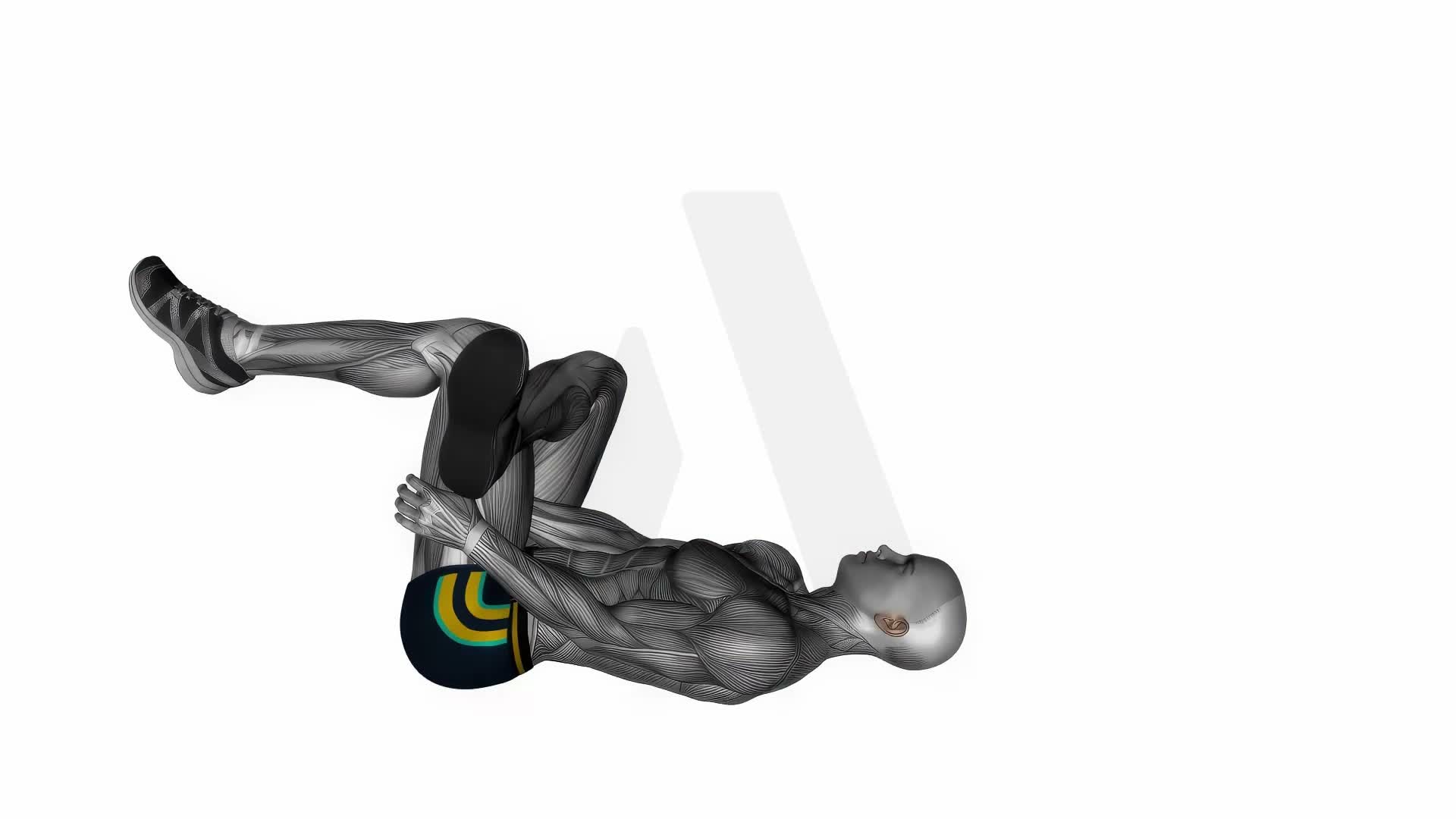 Lying Glute Stretch exercise demonstration