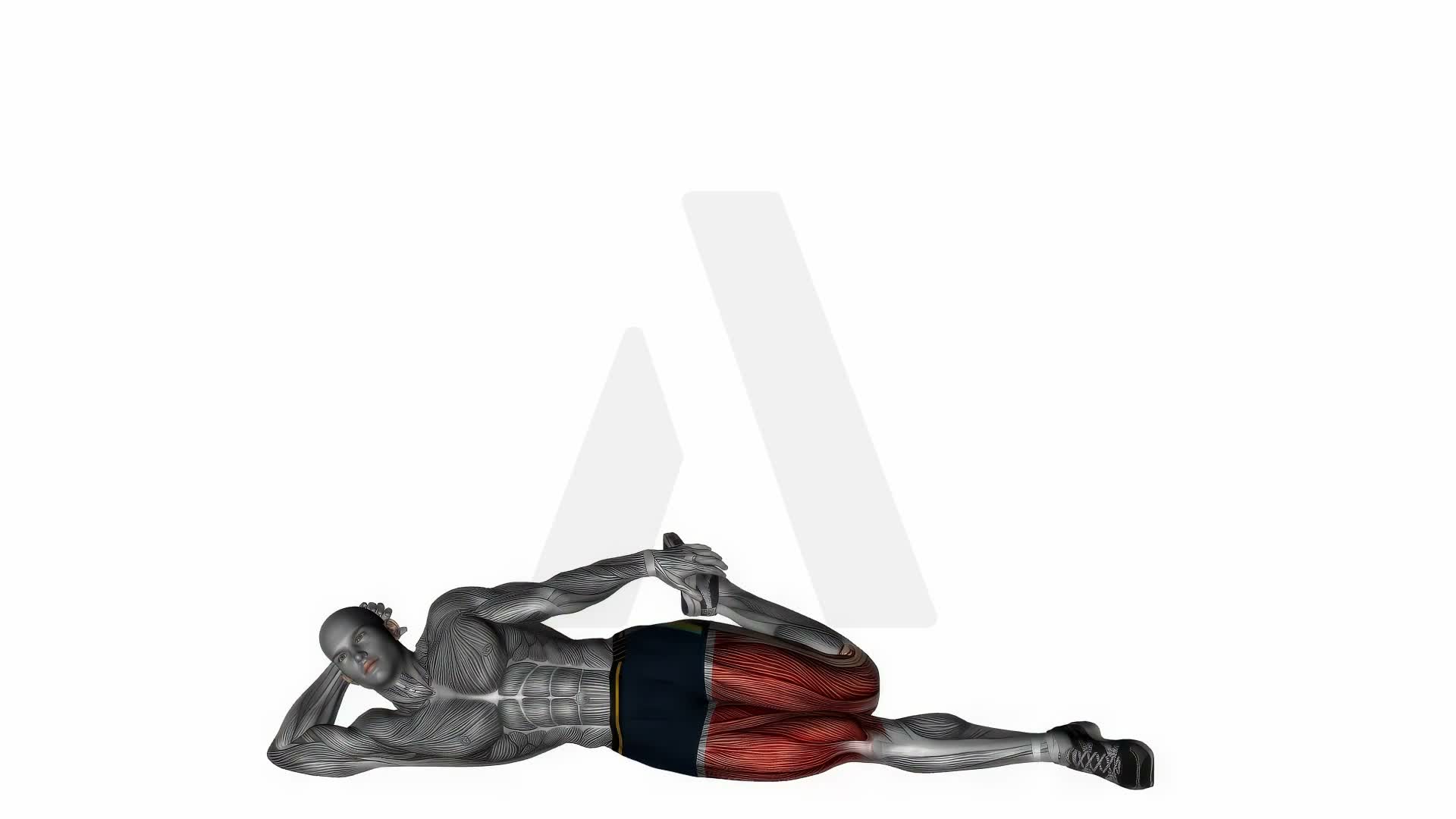 Lying Side Quadriceps Stretch exercise demonstration
