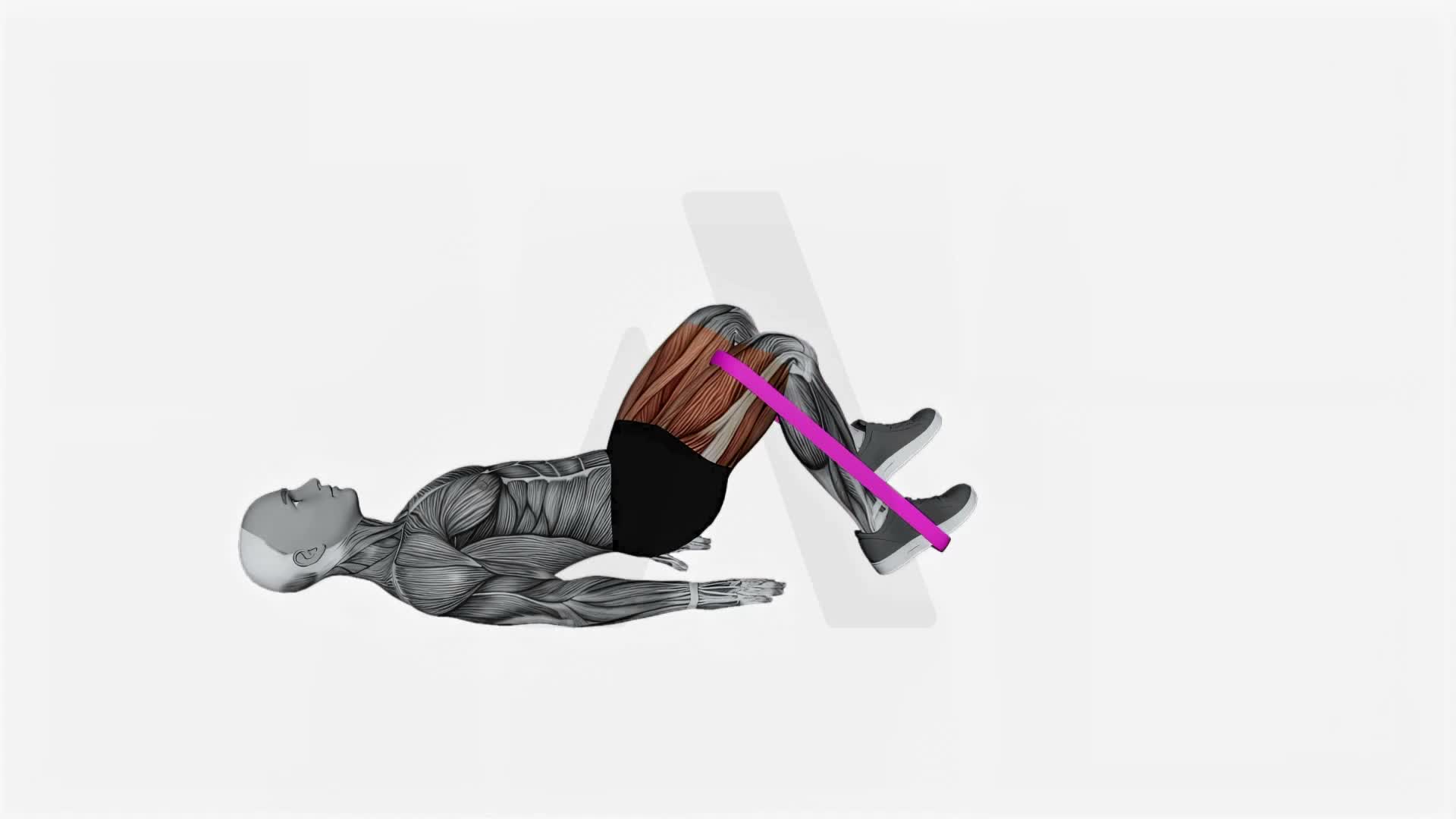 Resistance Band One Leg Glute Bridge exercise demonstration