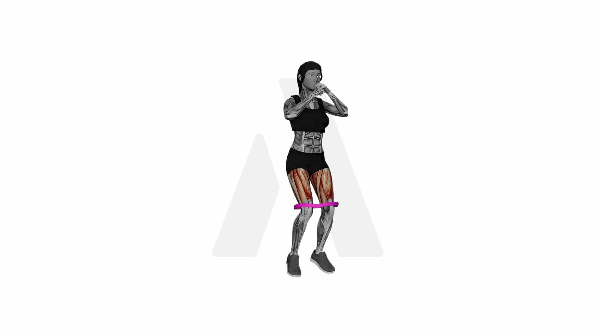 Resistance Band Squat Jump exercise demonstration