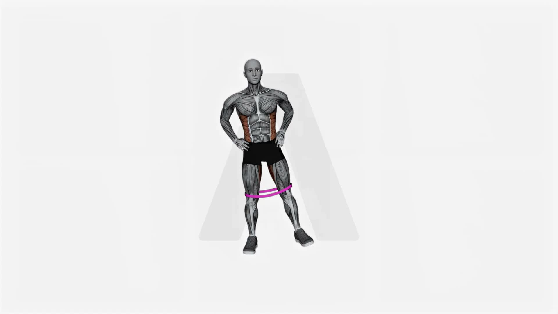 Resistance Band Standing Balance Hip Abduction exercise demonstration