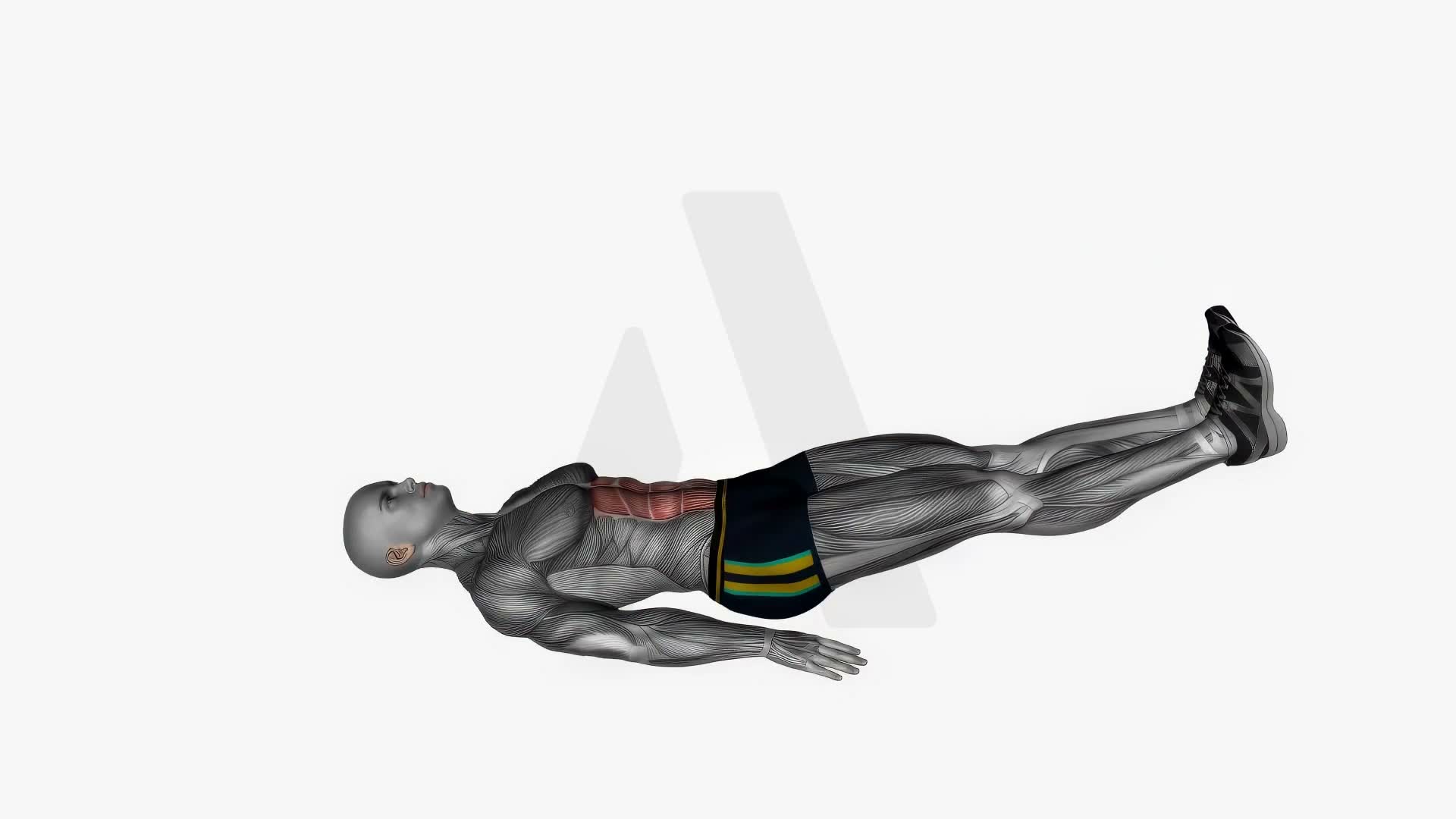 Reverse Crunch With Kick Out exercise demonstration