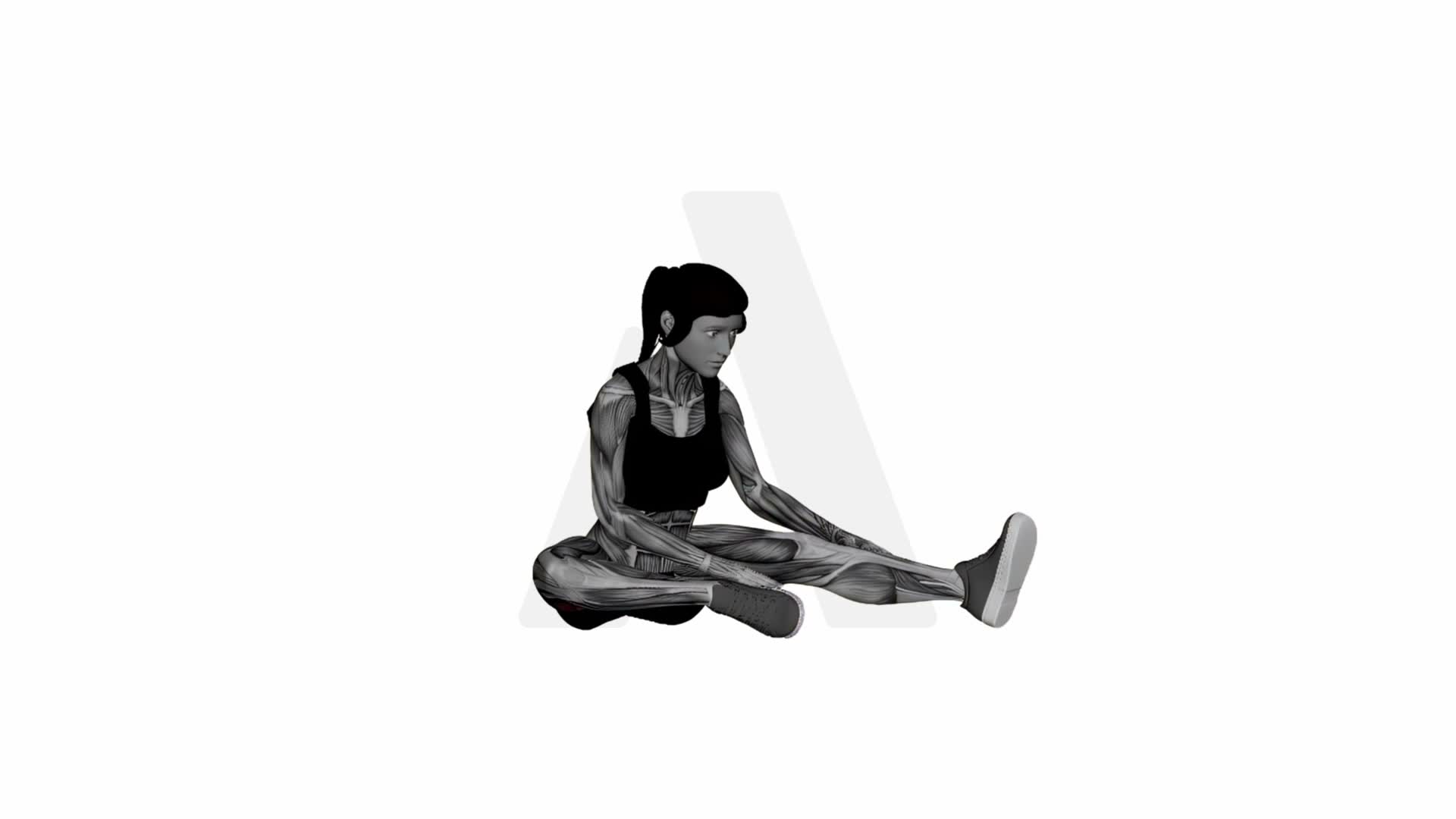Seated Single Leg Toe Touch Hamstring Stretch exercise demonstration