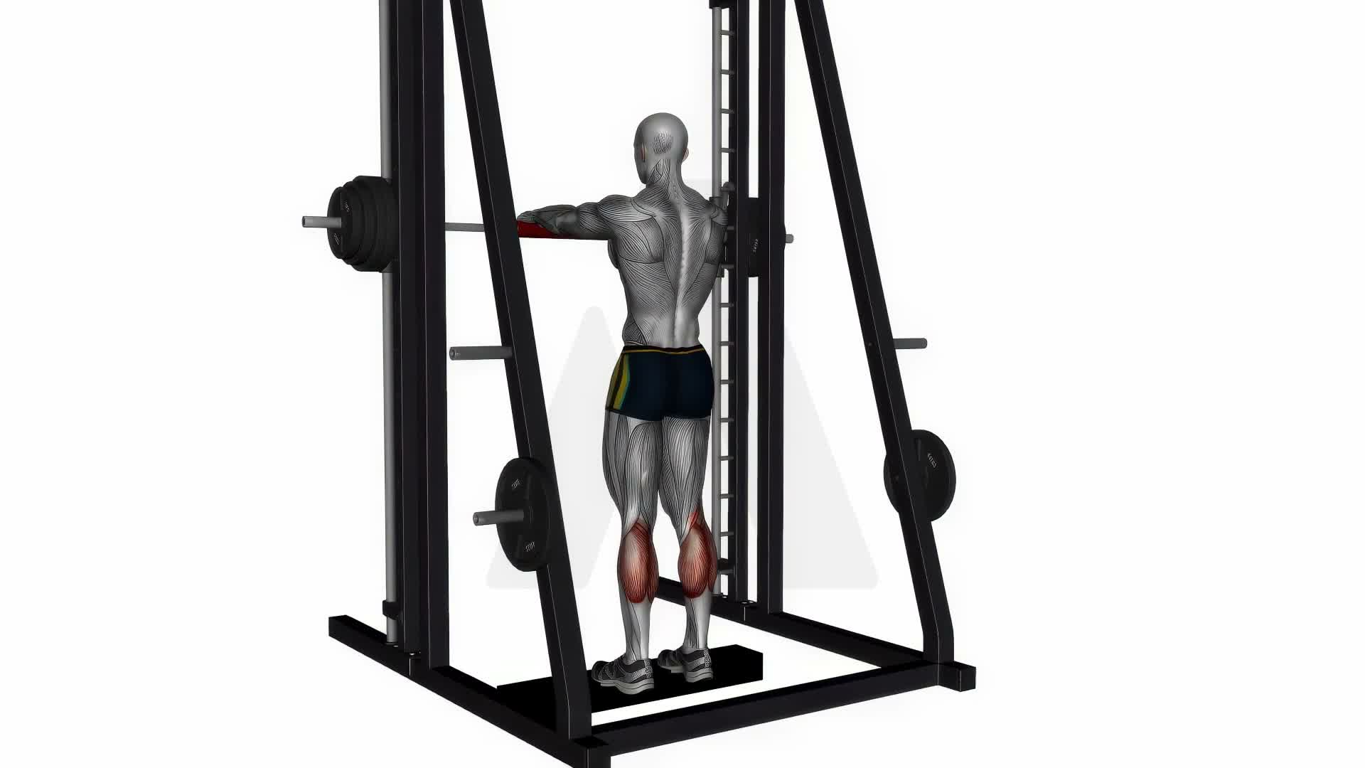 Standing Calf Raises Smith Machine exercise demonstration