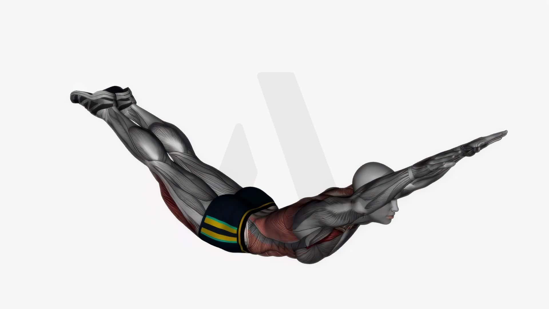 Superman Holds exercise demonstration