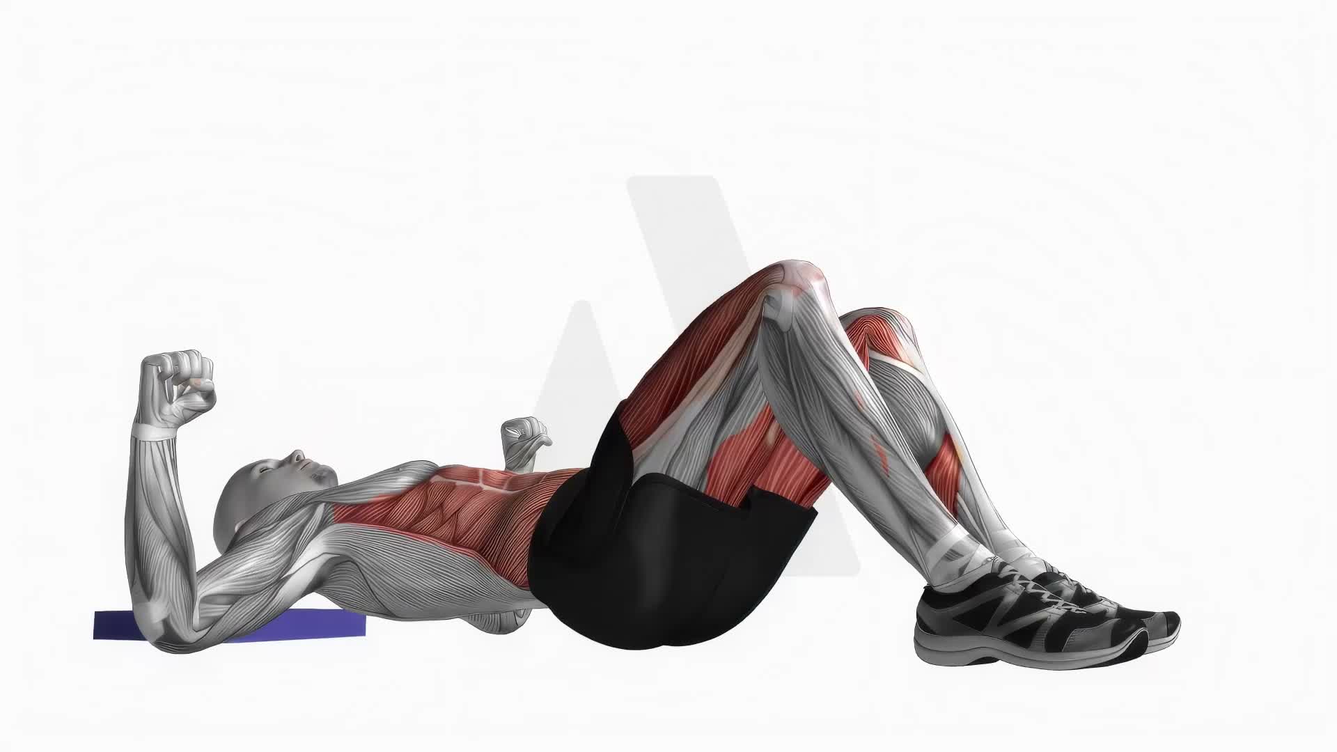 Supine Push Up exercise demonstration