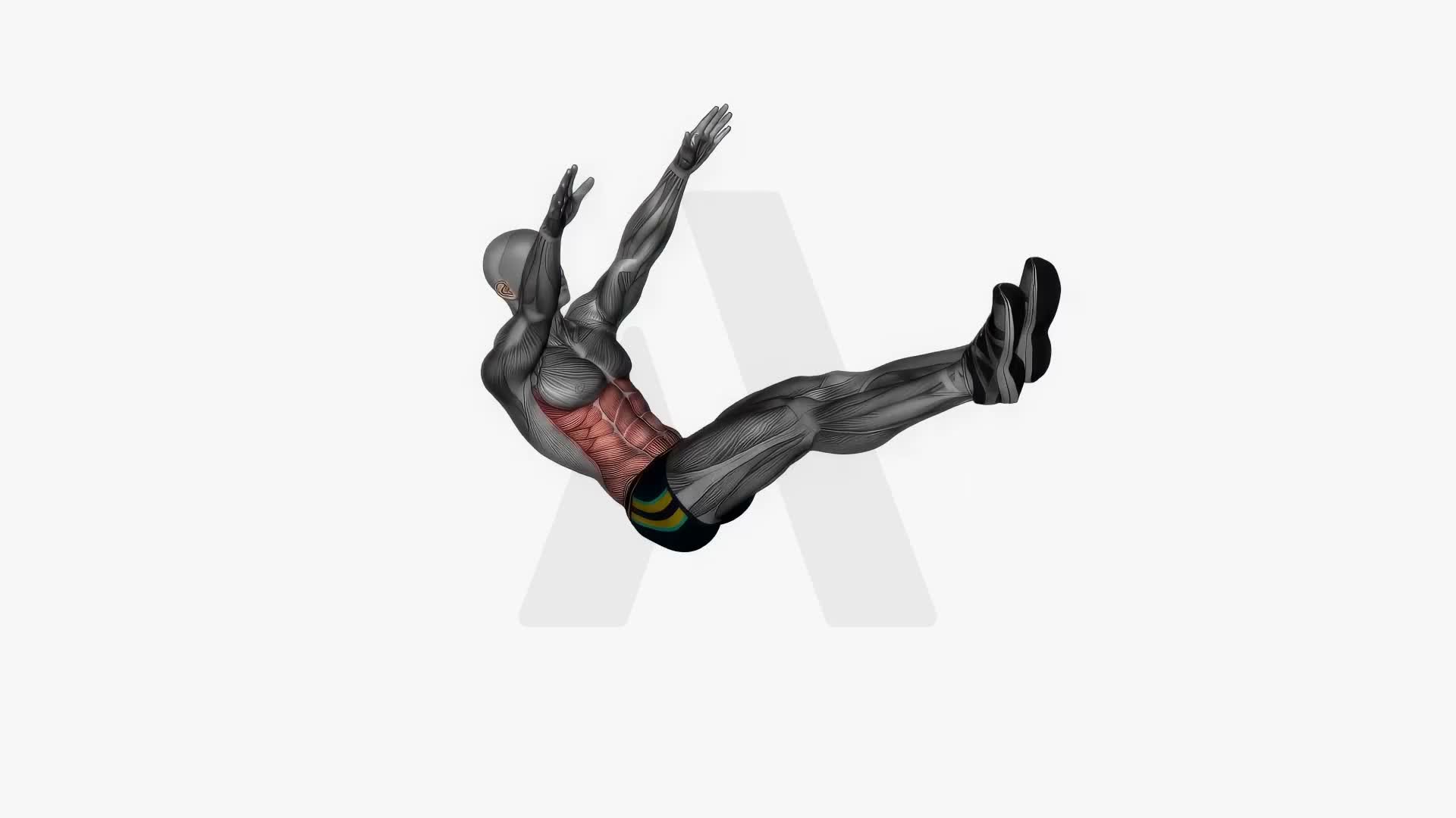 V Up exercise demonstration